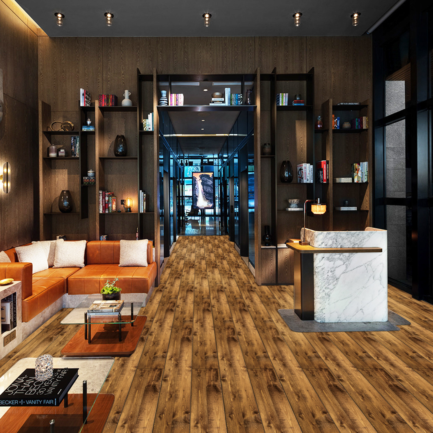 Pegatinas de piso de grano de madera americana engrosadas esmerilado antideslizante hogar sala de estar dormitorio piso renovación pegatinas impermeable