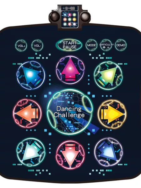Cross-Border Children's Dance Mat Music Dance Game for Girls Aged 3-12 Interactive Fitness Exercise Electronic Dance Mat