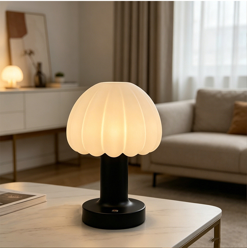 Amazon transfronteriza redonda creativa lámpara de hongo LED lámpara de escritorio USB lámpara de noche dormitorio lámpara de cabecera decorativa luz de atmósfera image 22