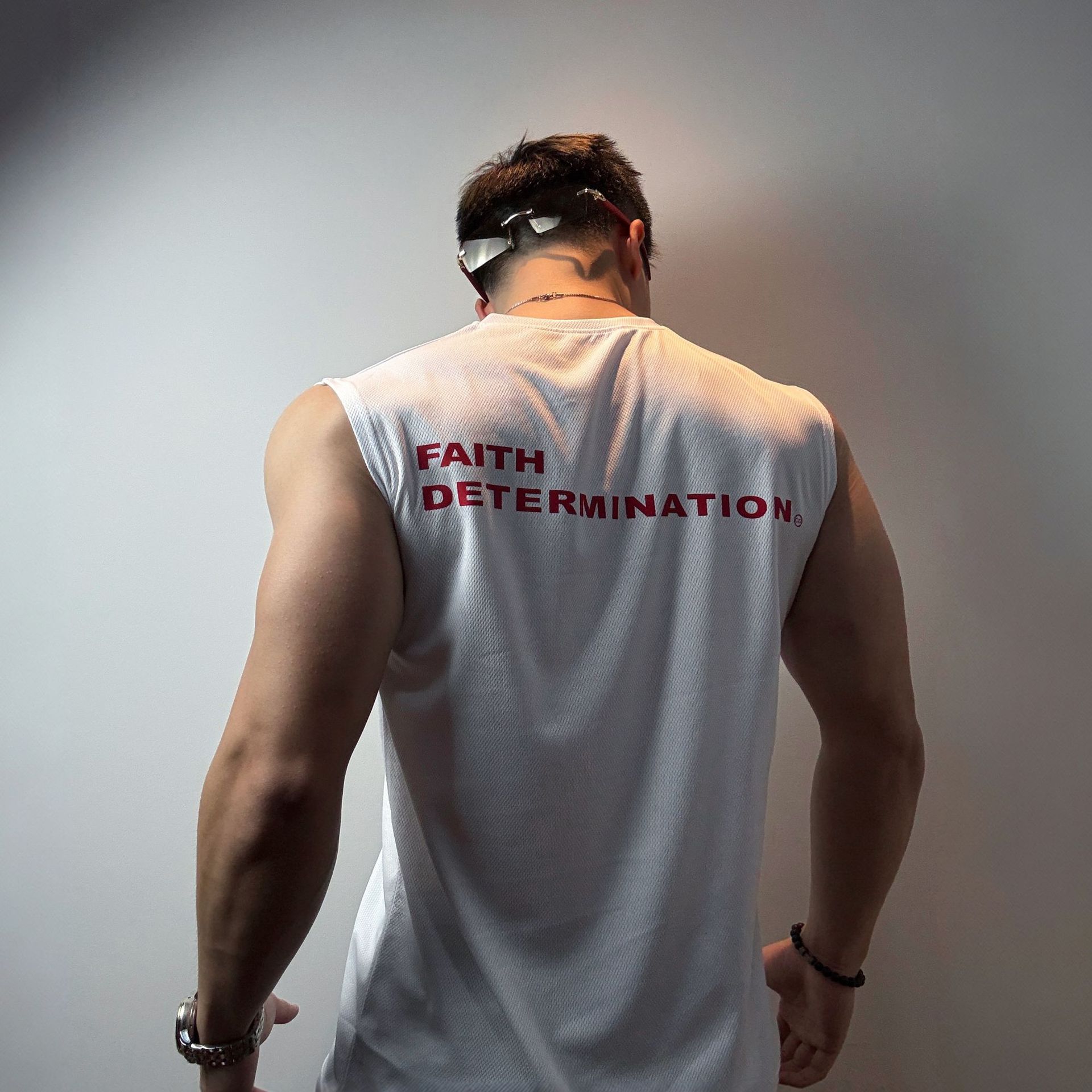 Men's Sports Vest Quick-Dry Breathable Elastic American-Style Trendy Brand Muscle Fitness Weightlifting Training Running Vest