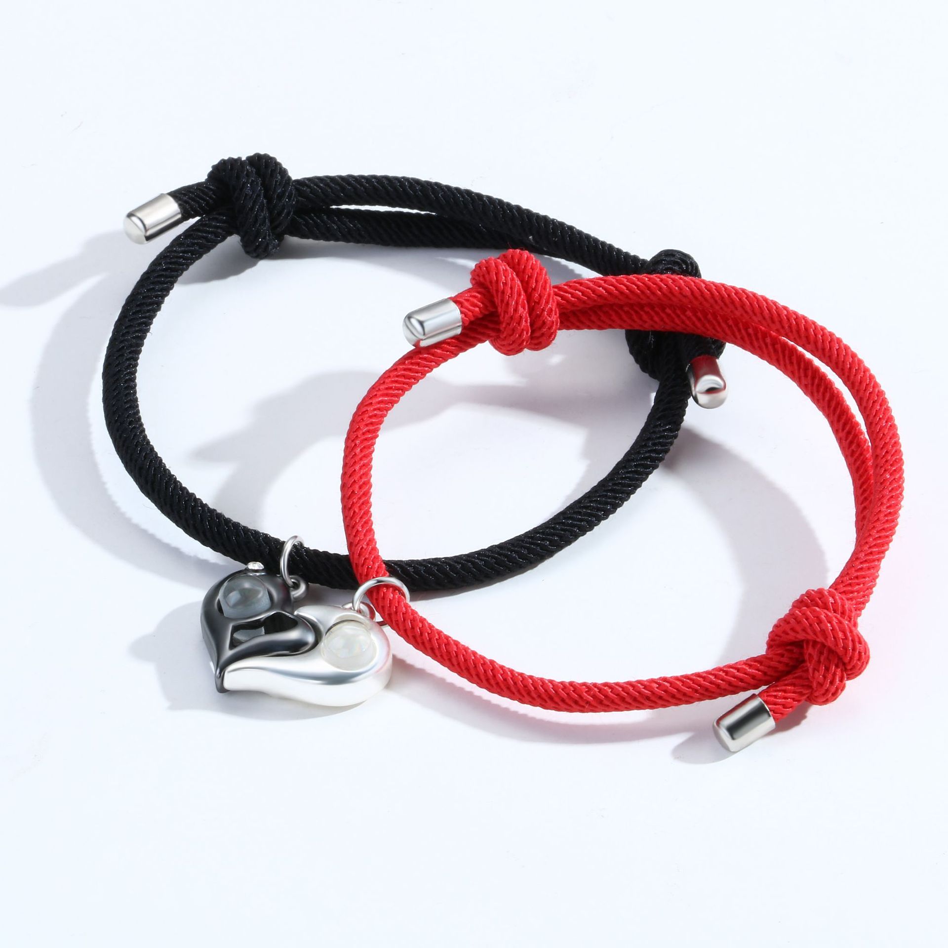 Style Classique Forme De Cœur Alliage Corde Placage La Saint-valentin Coupler Bracelets display picture 2