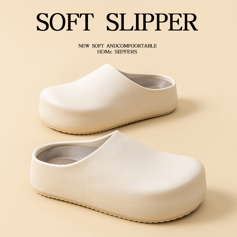 2026 Eva Slip-On Slippers with a Stepping-On-Clouds Feel, 5cm Height Increase, Thick-Soled, Closed-Toe, Lazy Birkenstock-Style Loafers for Women