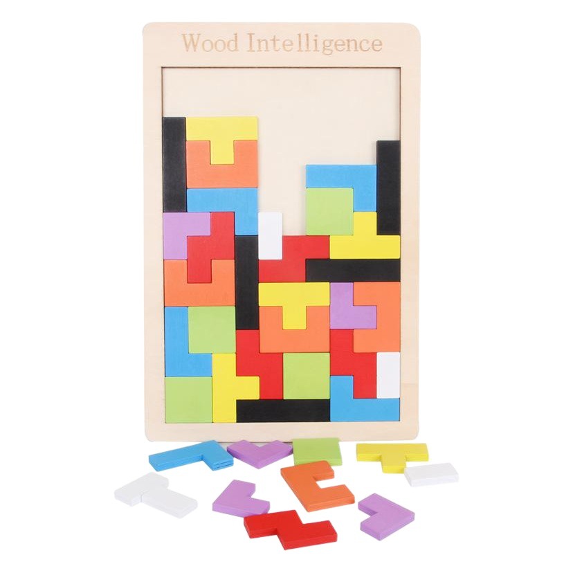 Los fabricantes venden inteligencia Tetris educación temprana juguetes de madera Variedad Bebé rompecabezas bloques calidad