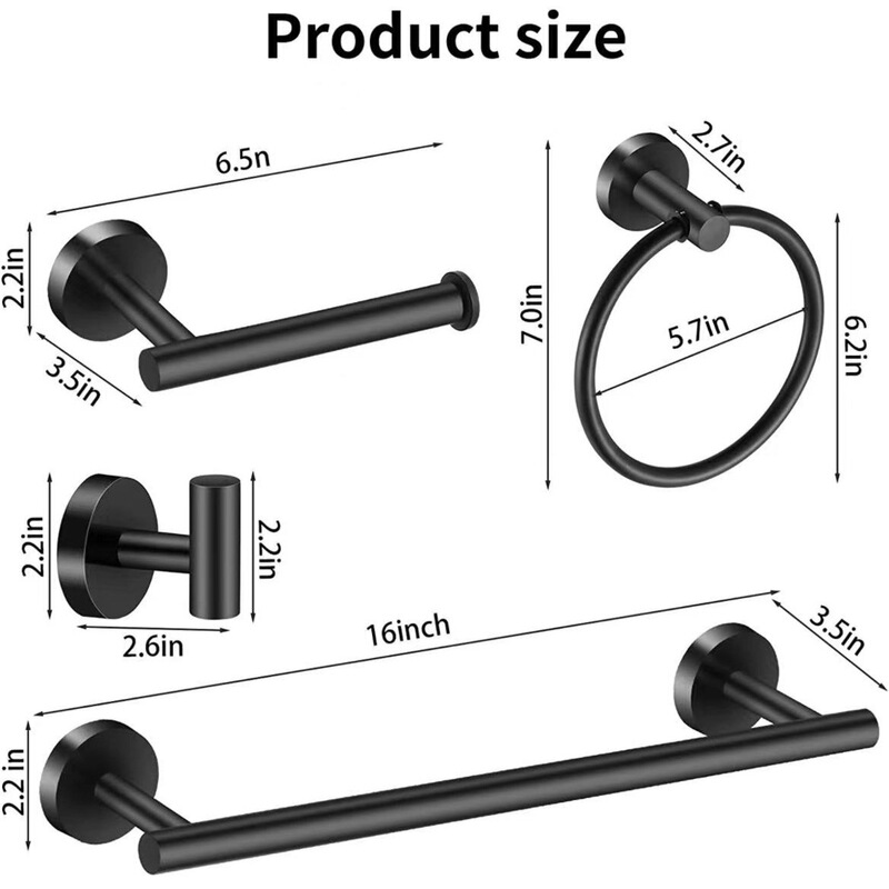 Cross-border Stainless Steel Toilet Telescopic Towel Rack Bathroom Rack Wall-mounted Bath Towel Pendant Towel Rack suit