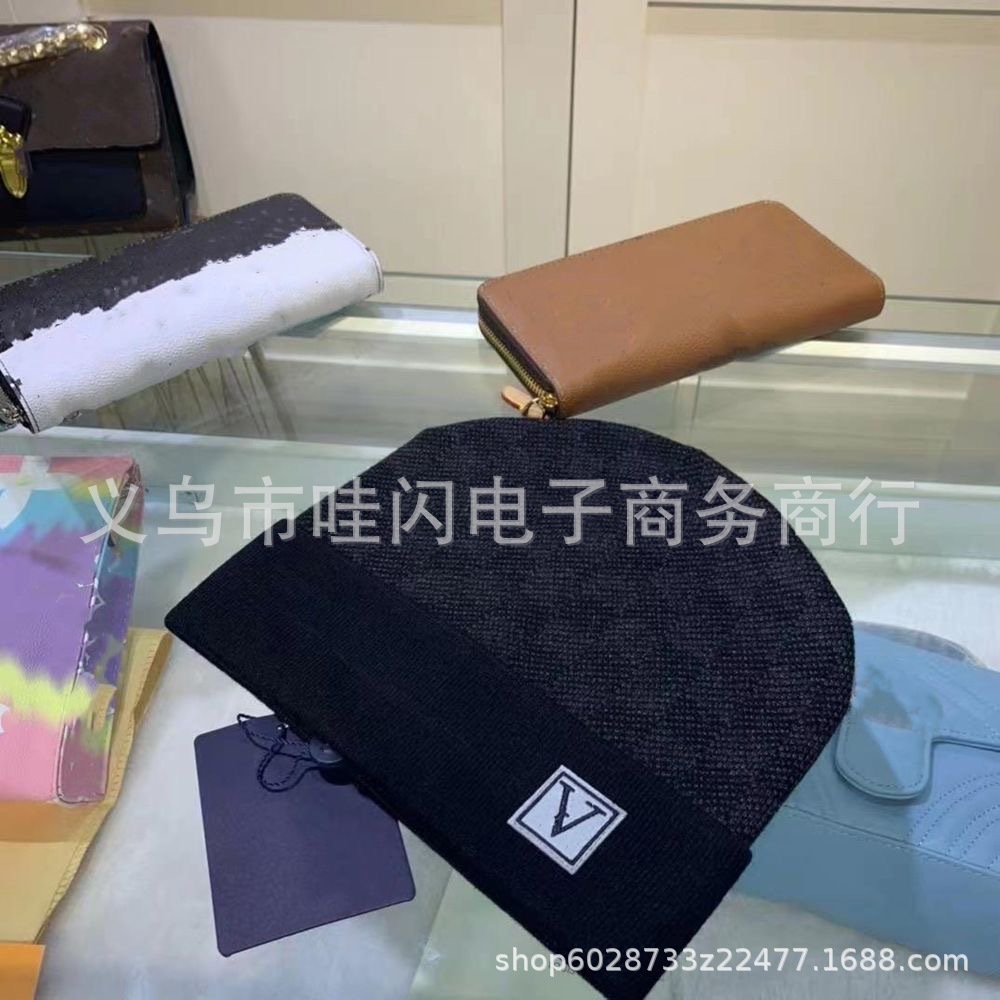 秋冬韩国保暖格子毛线针织帽男女个性加大冷帽时尚简约嘻哈大帽檐