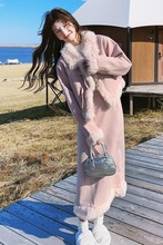 奶呼呼韩系减龄粉皮绒套装裙秋冬新款保暖半身裙两件套