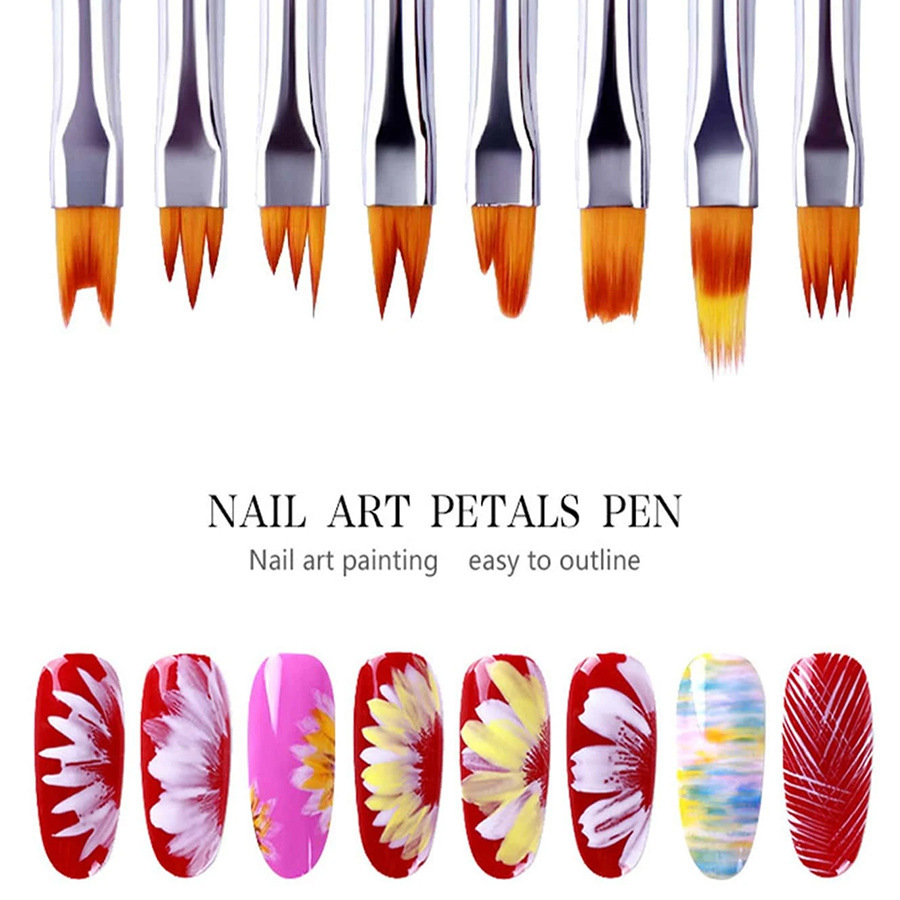 Nuevo multi-funcional del arte del clavo pluma exquisita pluma varilla uñas arte pluma pintura pluma flor pluma cepillo de uñas traje