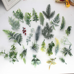 DIY仿真森系飾品配件 各類塑膠草裝飾材料花環胸花牆花裝飾材