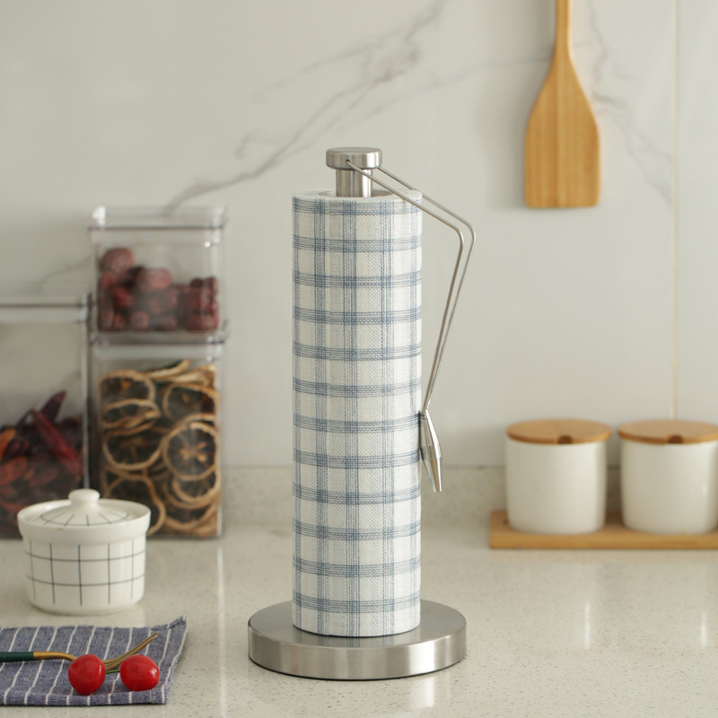 Stainless Steel Vertical Paper Towel Holder Kitchen Punch-Free Paper Towel Storage Rack Paper Towel Box Living Room Hand Towel Roll Holder