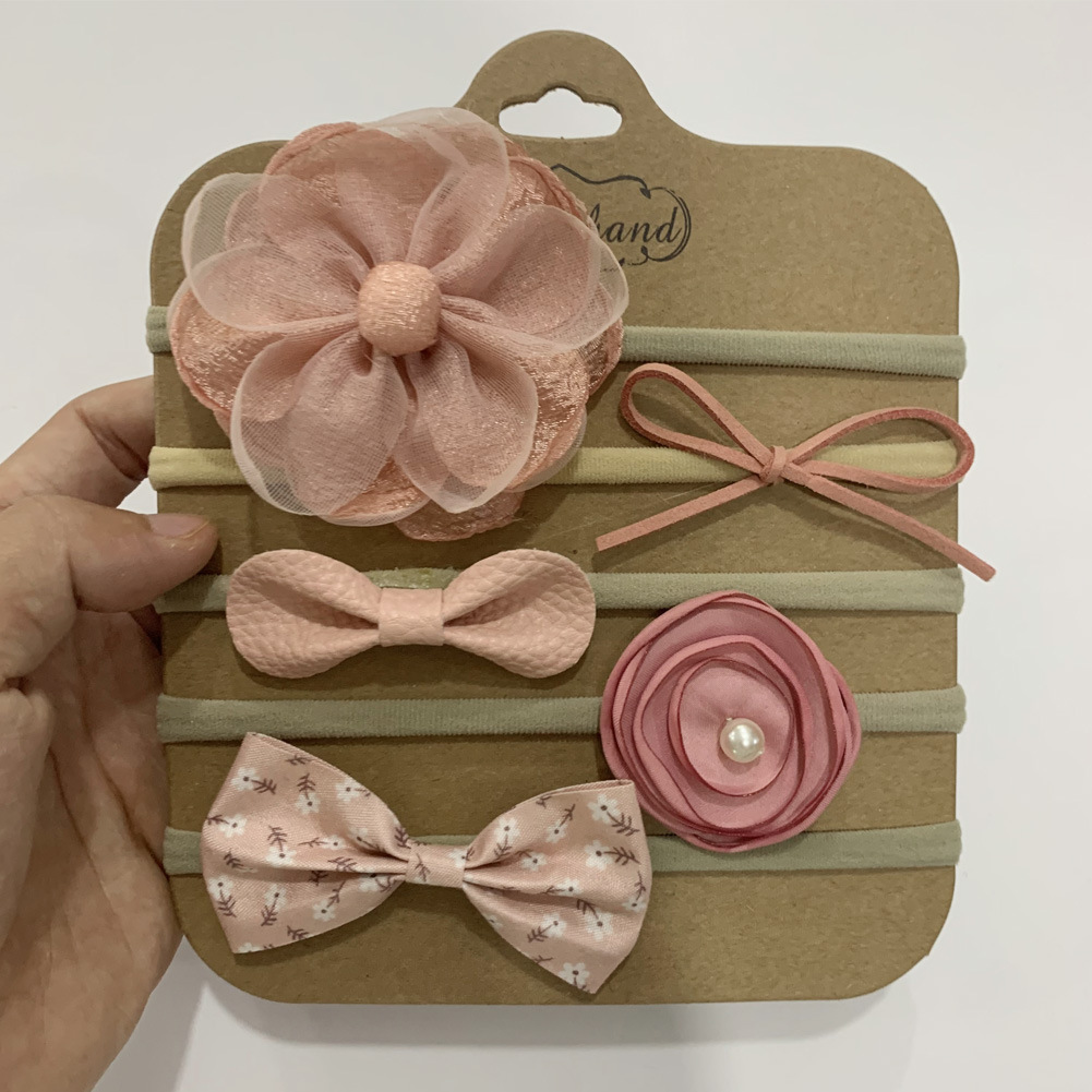 Süß Blume Bogenknoten Polyester Handgefertigt Haarband display picture 3