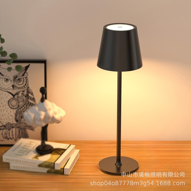 Cross-Border Tall Table Lamp Bedroom Bedside Touch Creative Night Light Modern Simple Living Room Rechargeable Small Table Lamp