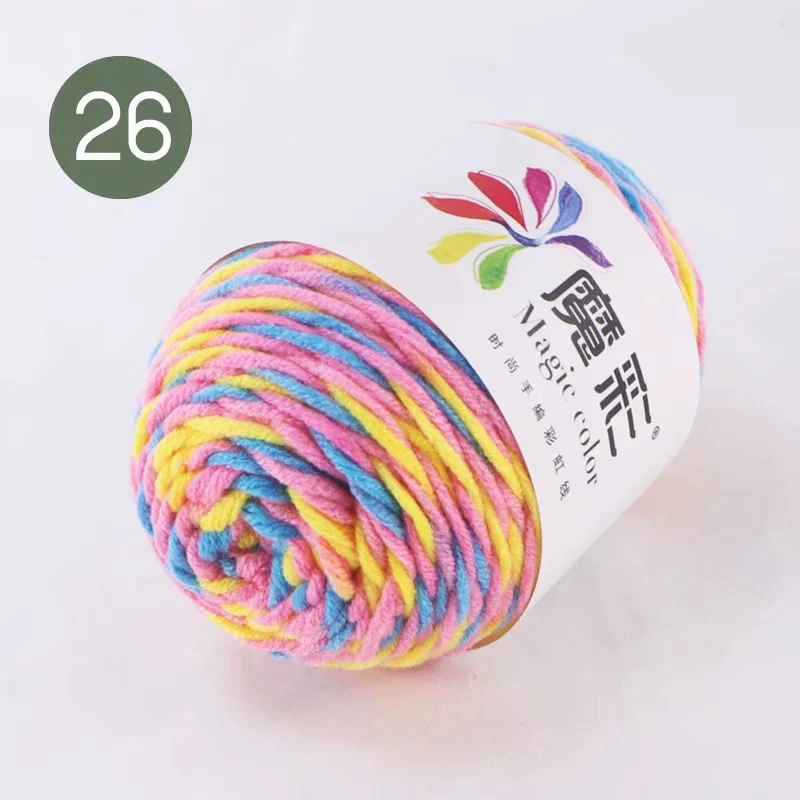 Handmade rainbow yarn ball, multicolor gradient, wholesale options
