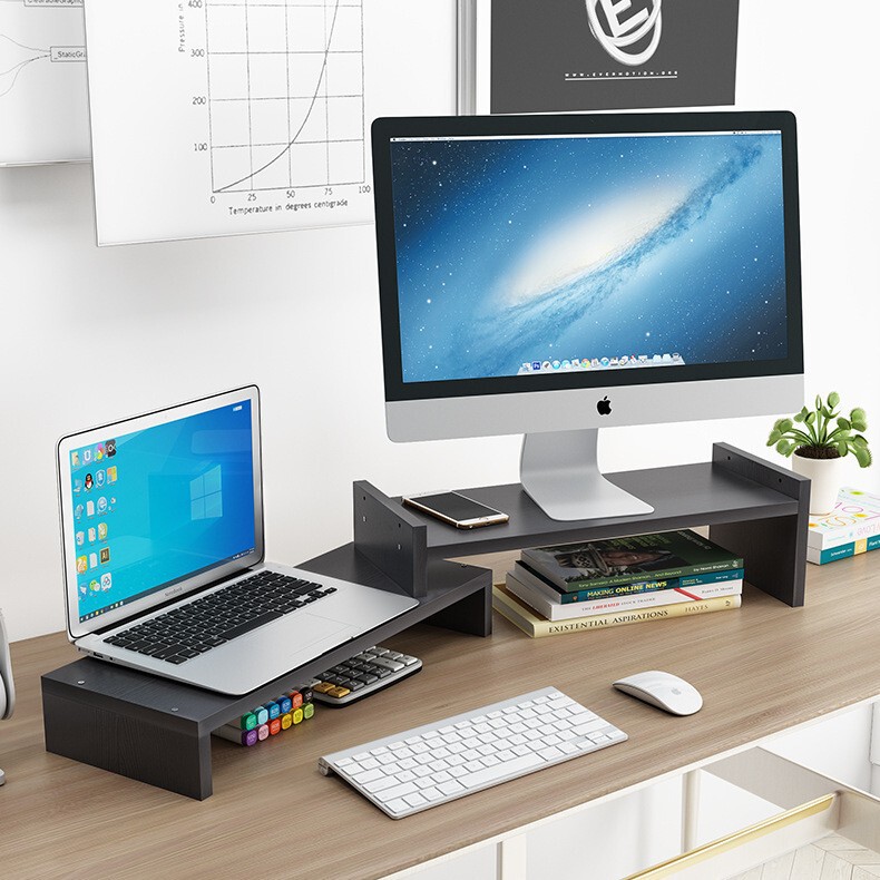 Computer Elevated Rack Monitor Bracket Pad High Base Desktop Storage Shelf Desktop Bracket Desk Storage Rack