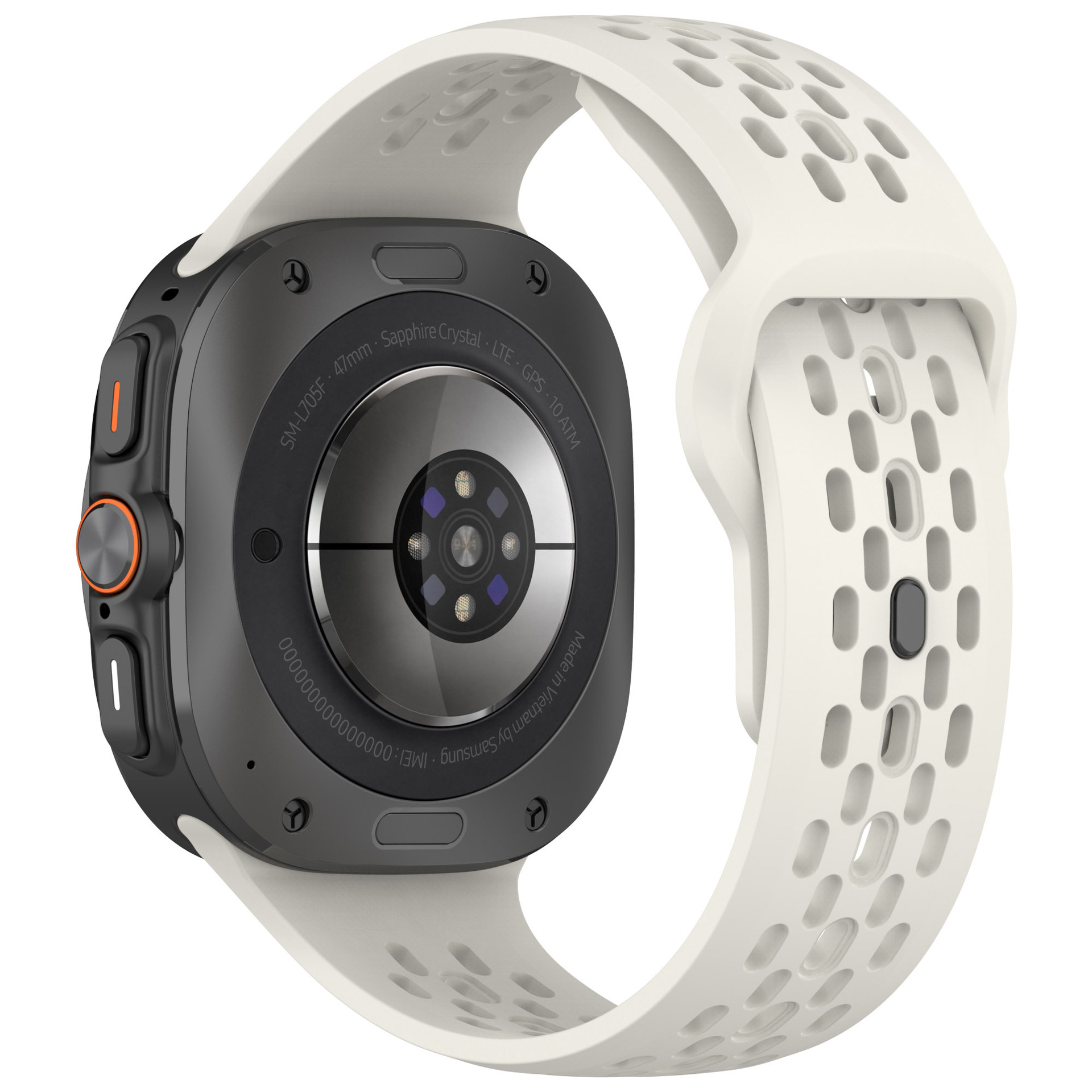 Suitable for the 47mm perforated sports breathable silicone replaceable watch strap of Samsung Galaxy watch7 ultra undefined