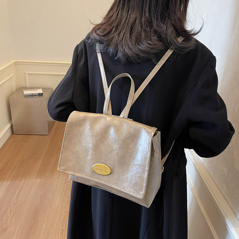 Textura avanzada de invierno de 2024 nueva versión coreana de la mochila retro para estudiantes universitarios mochila ocio