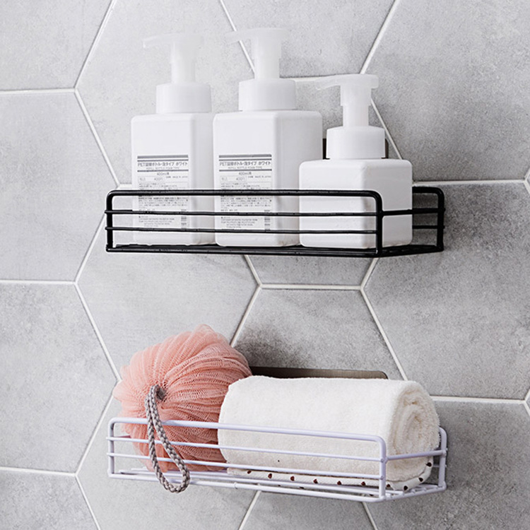 Bathroom Punch-Free Hanging Storage Rack, Iron Bathroom Storage Rack, Kitchen Organizer Rack, Storage Rack Hanging Basket