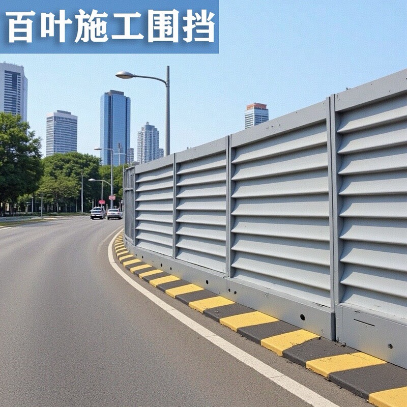 Louvered Fence Panels, Corrugated Board Construction Site Road Construction Isolation Fences, Barrier Walls, Color Steel Fences
