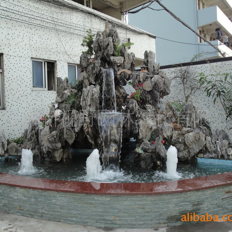 供应英石假山水池喷泉 园林景观