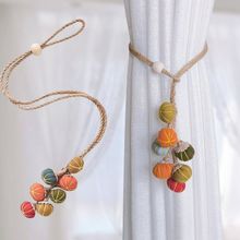 现代新款简约窗帘绑带打孔调节手工纱帘收拢挂球束带装饰花朵挂件