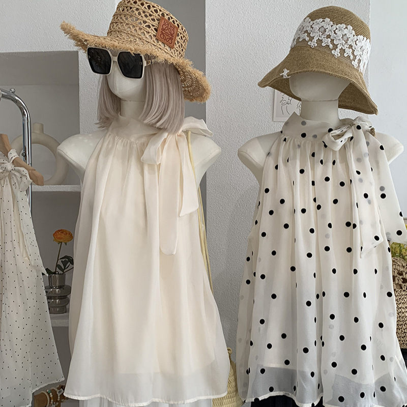 Kekezoon Bow-Tie Halter Neck Sleeveless Vest Summer Style Loose Slimming Shirt Top 7429 Kekezoon Bow-Tie Halter Neck Sleeveless Vest Summer Style Loose Slimming Shirt Top 7429