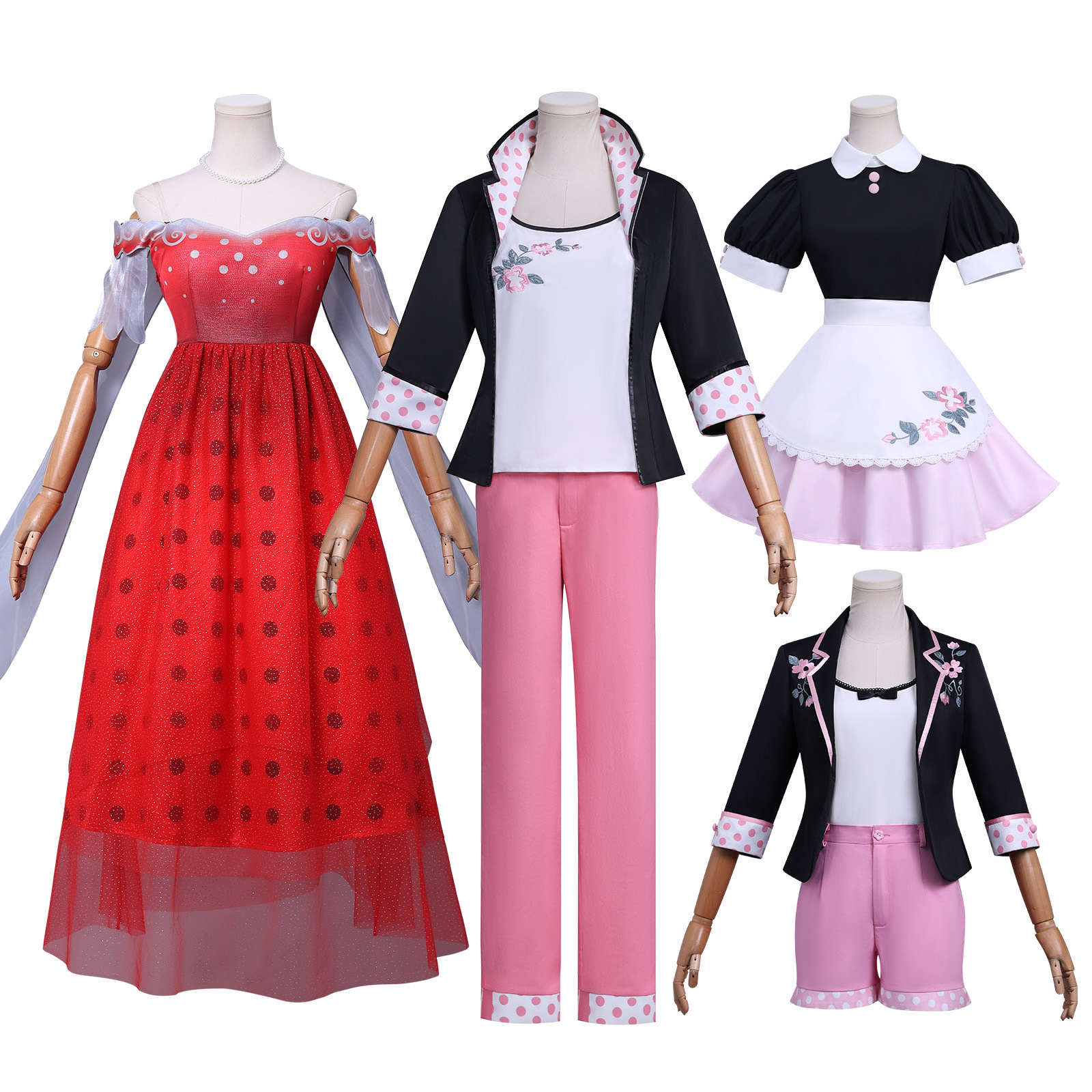 Ladybug Girl Reddy Cosplay Costume Miracle Girl Season 6 Suit Casual Cosplay Marina Pink Shorts