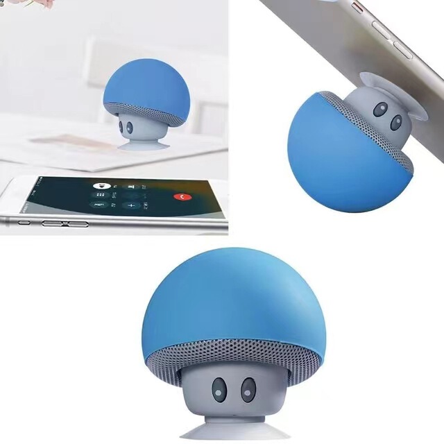 Source Manufacturer Mini Bluetooth Speaker Mushroom Head Portable Bluetooth Small Speaker Waterproof Suction Cup Mobile Phone Holder Audio