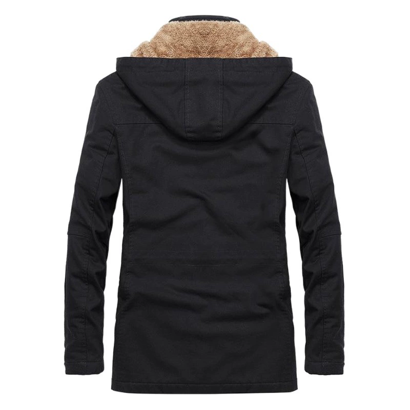 Новая осенне-зимняя мужская выстиранная Повседневная куртка на флисовой подкладке, Мужская ветровка средней длины, куртка больших размеров
