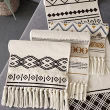 餐桌桌旗北欧简约茶几长条桌布餐边柜桌布茶几桌旗布