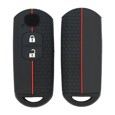 Suitable for Mazda Axela Static Rod/Key Bag - black-red-line-2-button-without-holes-on-the-back