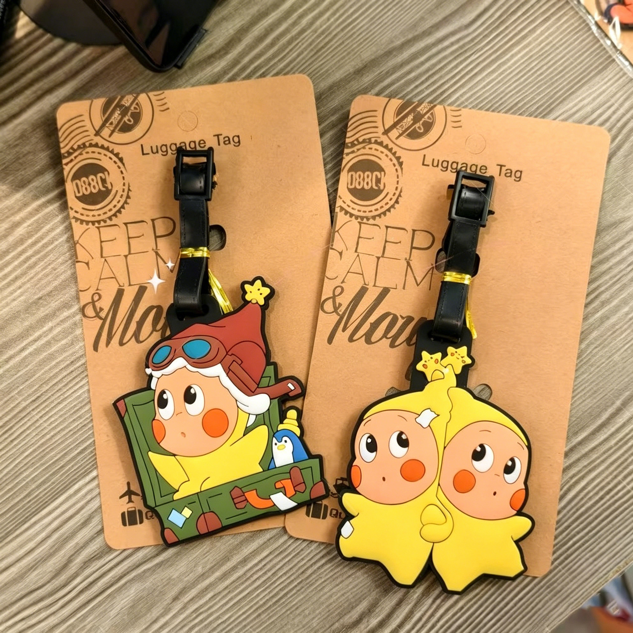 Starman luggage tag, travel bag decoration pendant, anti-lost identification tag for luggage, boarding pass, cute cartoon design