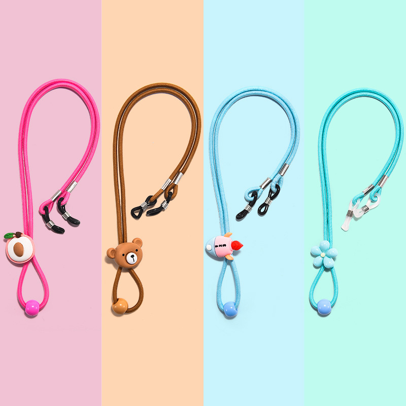 Cross-Border Children's Glasses Lanyard Anti-Slip Elastic Adjustable Anti-Falling Hanging Neck Eye Chain Cartoon Boys and Girls