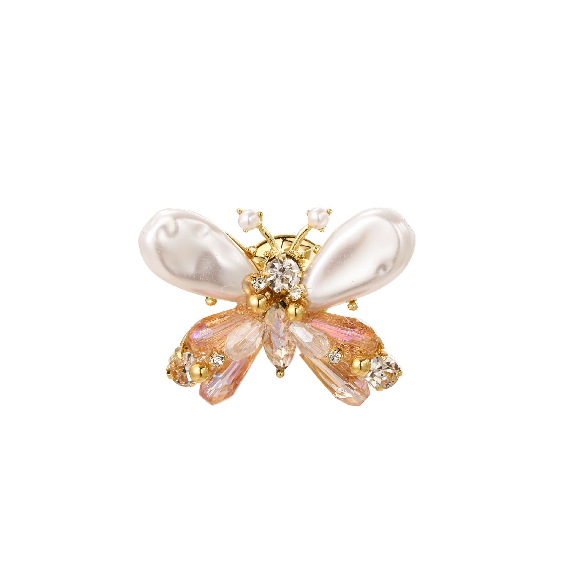 Elegant Butterfly Baroque Pearls Copper Women's Brooches display picture 10