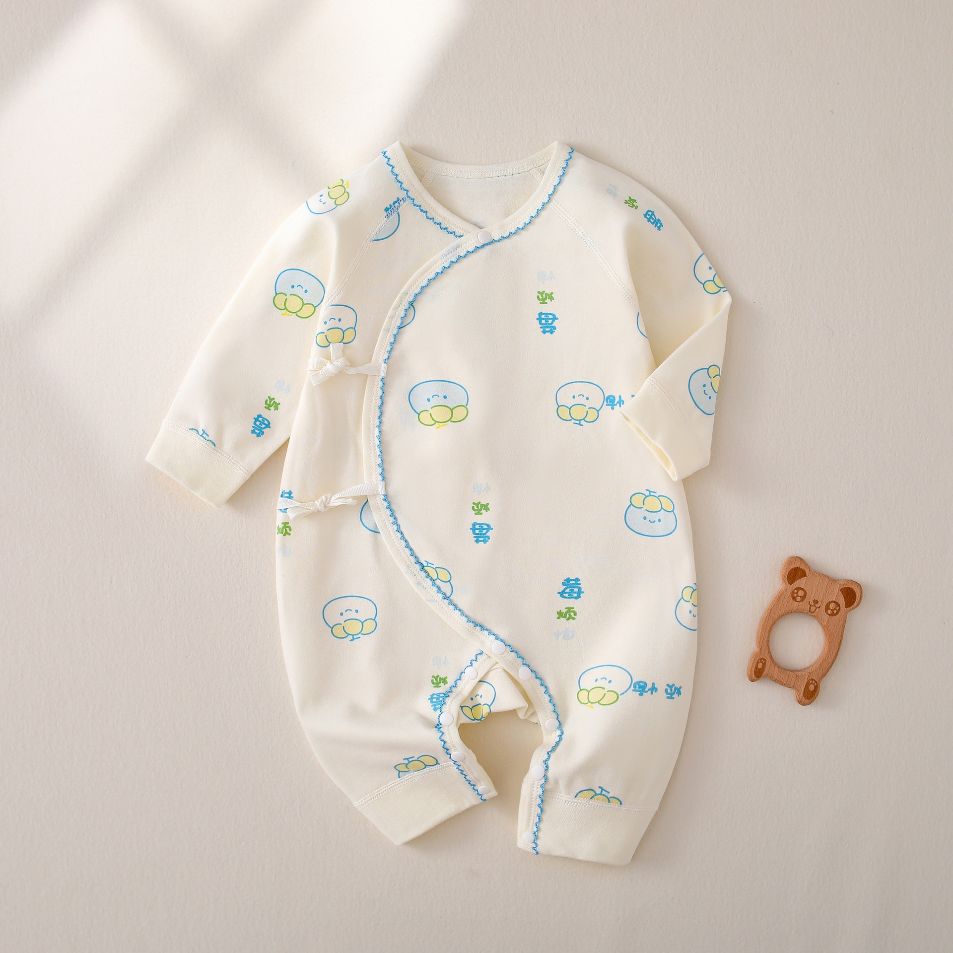 Recién nacido recién nacido Ropa niños y niñas bebé mono primavera y otoño pijamas mameluco mariposa ropa todo puro algodón