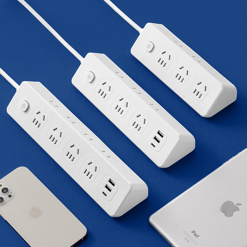 Side socket multi-function strip with long line USB plug-in board plug-in board home student dormitory drag strip