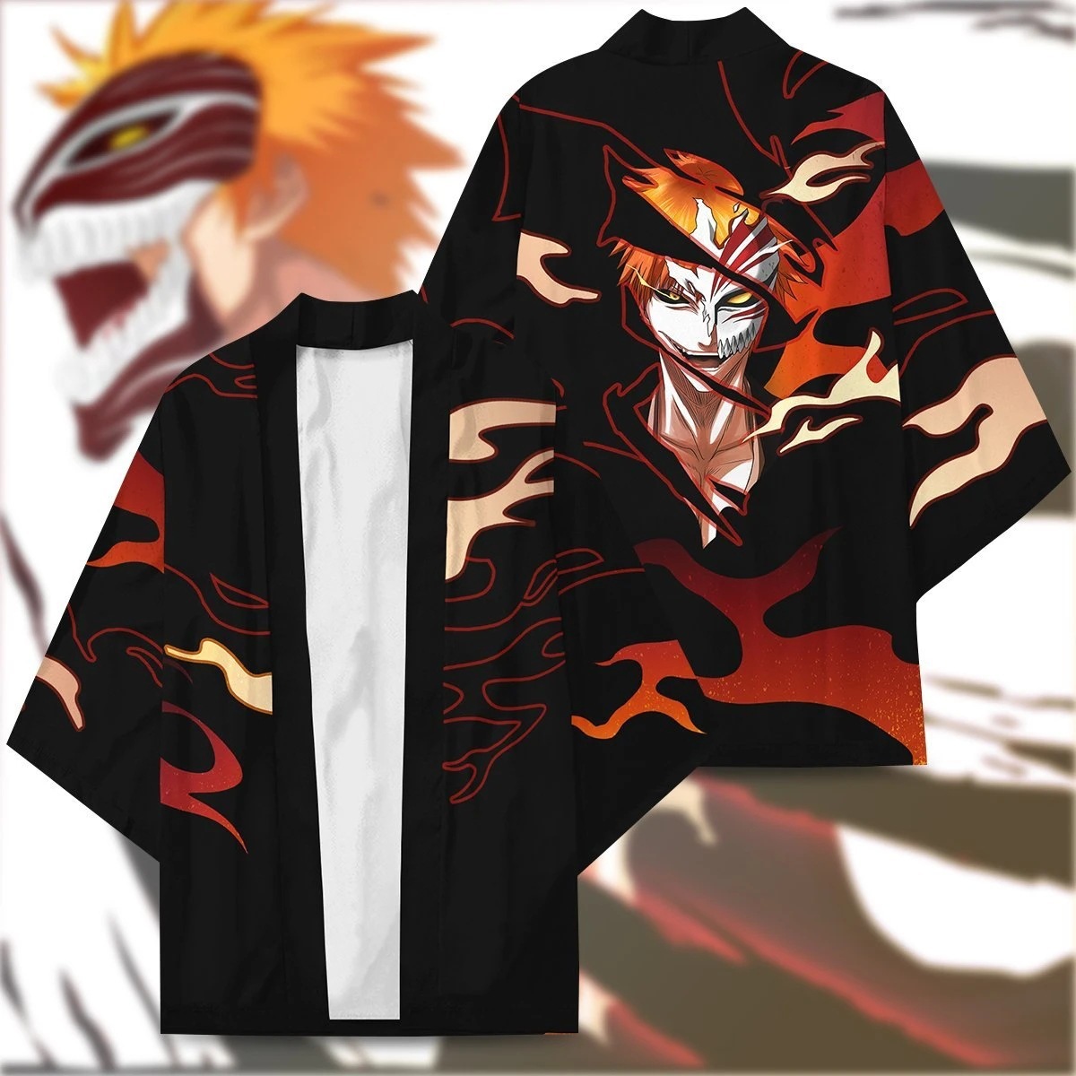 日漫 死神系列 BLEACH 同款 T恤和服外套浴袍二次元披风-阿里巴巴