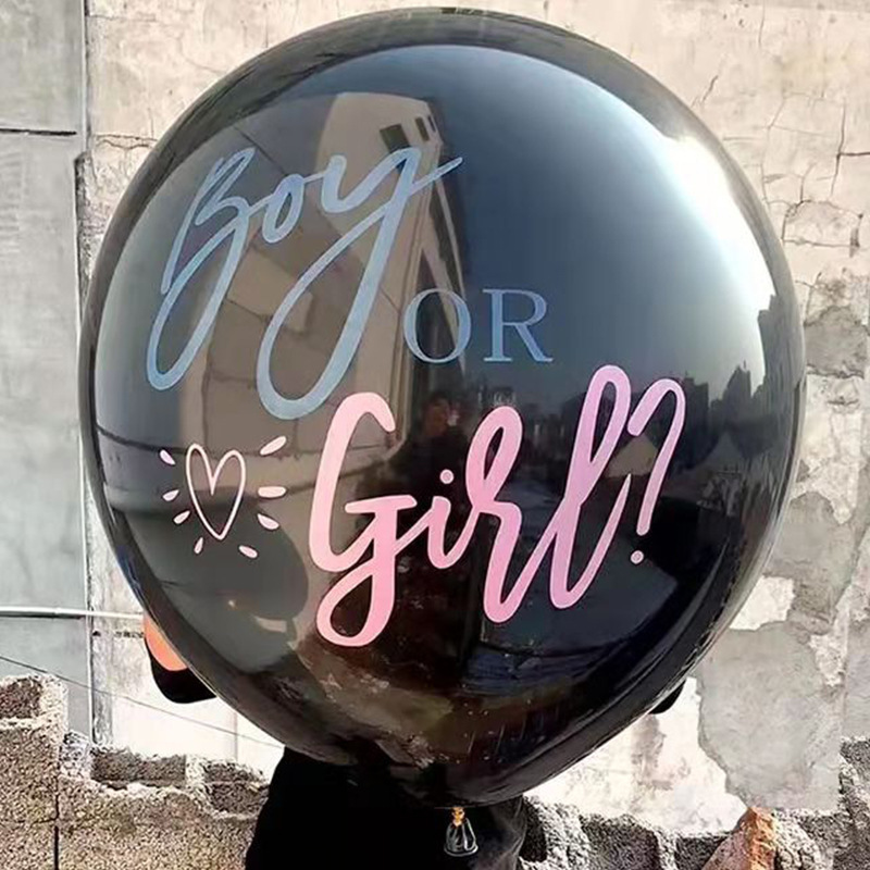 Globo gigante de látex 36” – Revelación de género niño/niña – Decoración para baby shower o cumpleaños