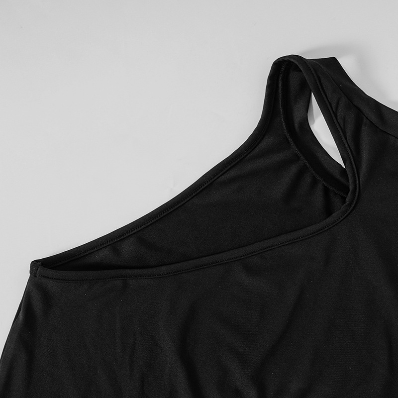 Fashion Solid Color Round Neck Long Sleeve Patchwork Spandex Polyester Above Knee A-Line Skirt