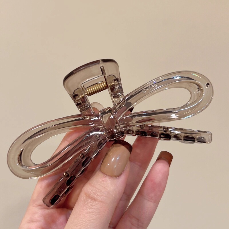 女性の後頭部用リボンリボンクリップ、夏のファッション、新しいハイエンドの大きなサメクリップヘアアクセサリー|undefined
