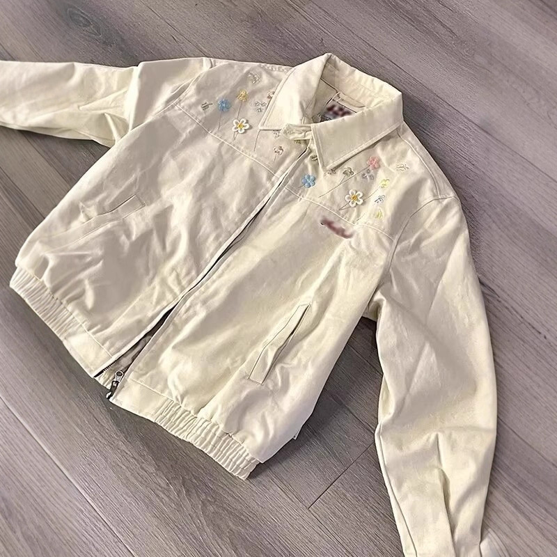 Casual White Denim Jacket Men's Spring and Autum Handsome Trendy Brand Loose Top 2025 New Work Jacket