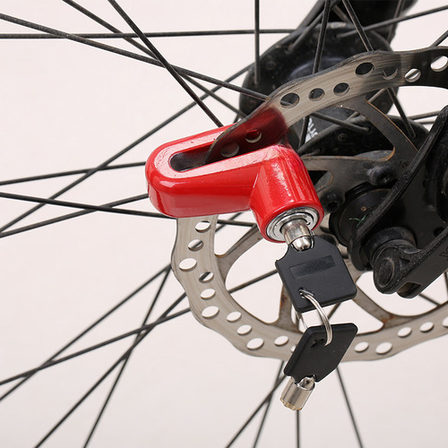 Bicycle disc brake lock, anti-theft lock, single bike lock, mountain bike mini disc brake lock with lock frame and key lock equipment