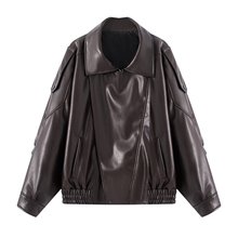 欧美跨境皮衣外套女装机车风百搭个性秋季新款街头时尚潮流