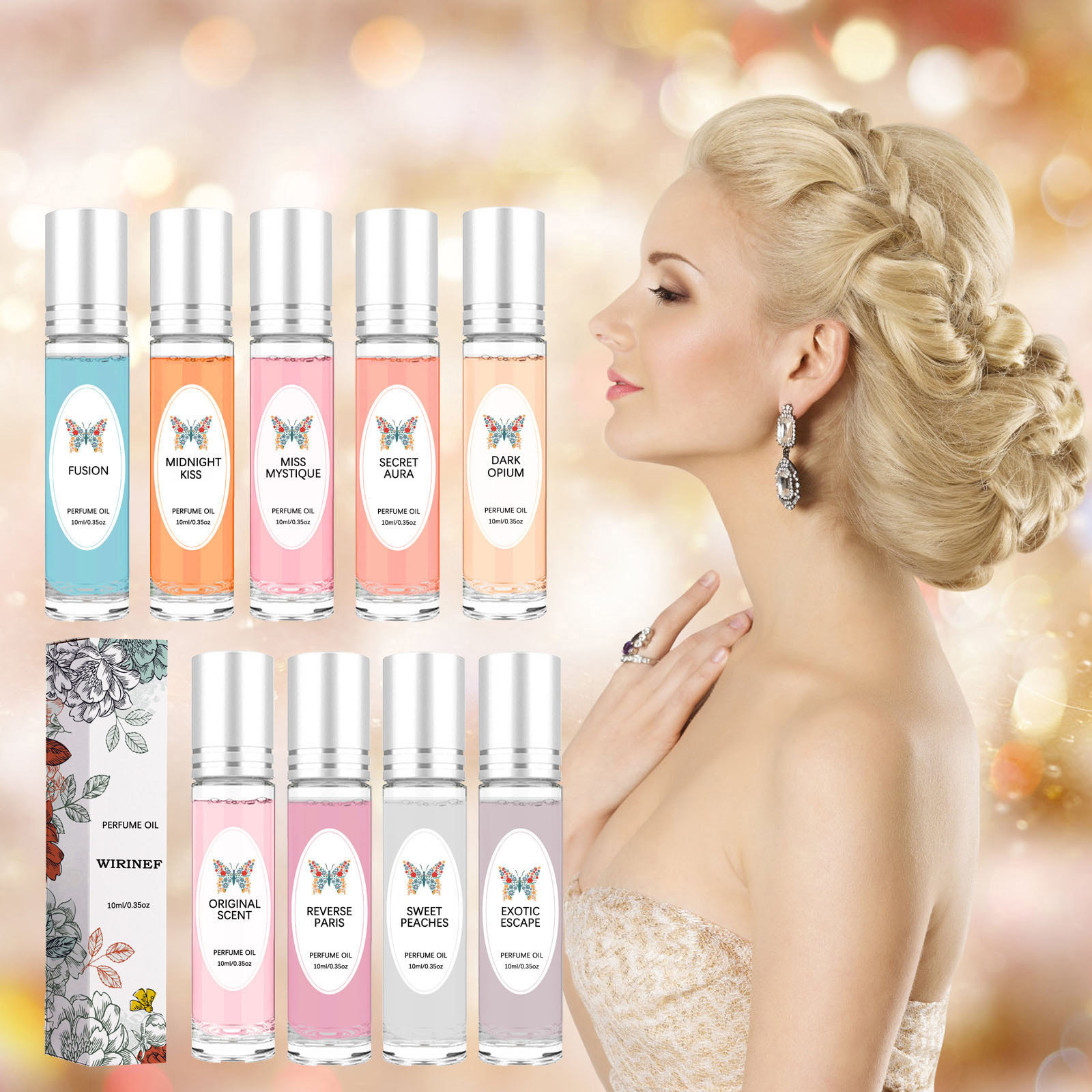 50g Weight Perfume Type Of Cosmetics Plastic Material Multicolor Pattern Casual, Vacation Style Multicolor Casual Vacation Perfume Personal Care 6