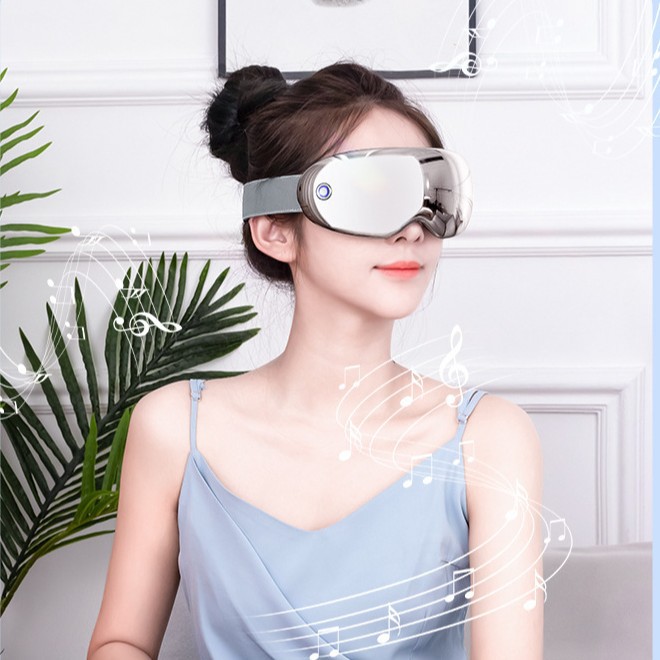 Cross-Border Head and Eye Massager Smart Bluetooth Music Hot Compress Eye Protection Device Air Pressure Eye Massager