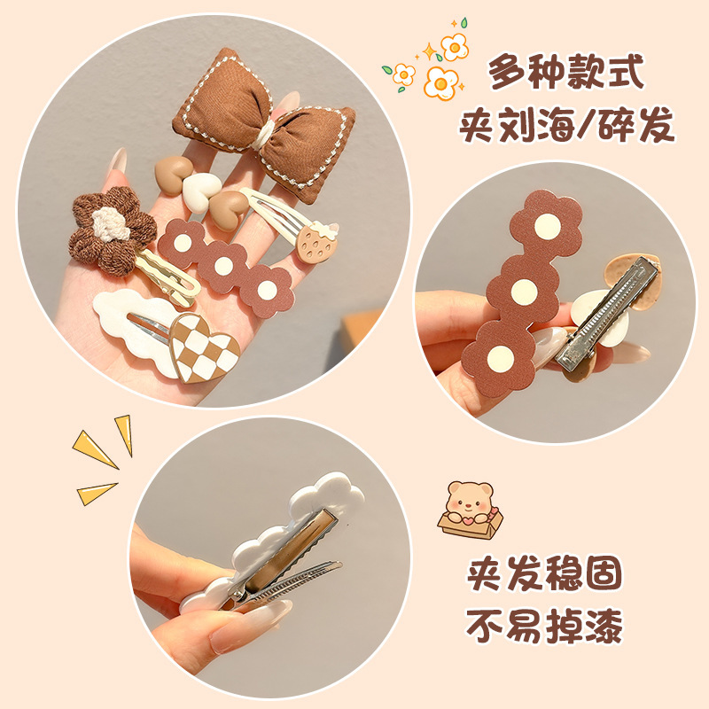 秋冬可爱小熊毛绒发夹女侧边刘海夹发卡儿童2025新款夹子头饰边夹|undefined