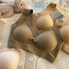 シームレススポーツブラ レディース 美背 ノンワイヤー バストアップ 側乳寄せ 落ち防止 ベスト型 女性用下着 快適