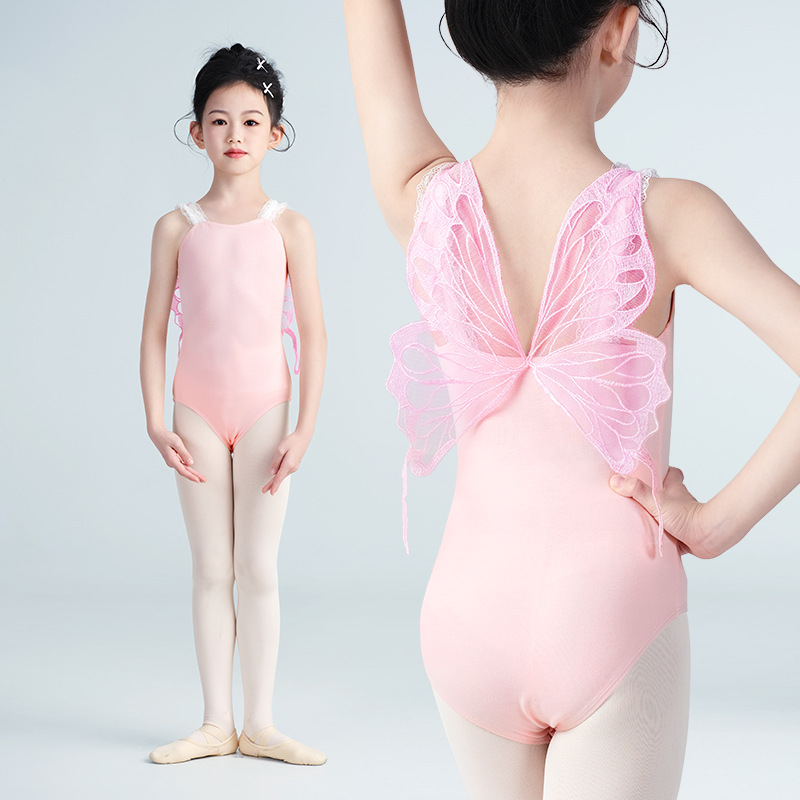 2025 primavera nuevo estilo niña lazo de algodón honda traje de baile de una pieza estilo princesa actuación en el escenario ropa de práctica