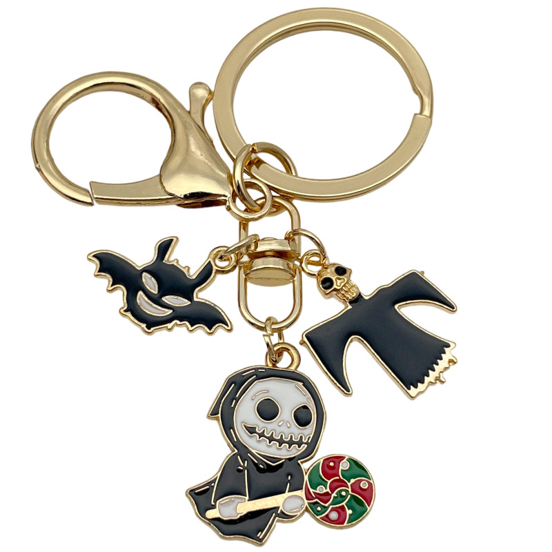 ハロウィンオイルドリップ合金猫カボチャクモの巣城魔法の帽子キーホルダーアマゾン小さなギフト卸売|undefined