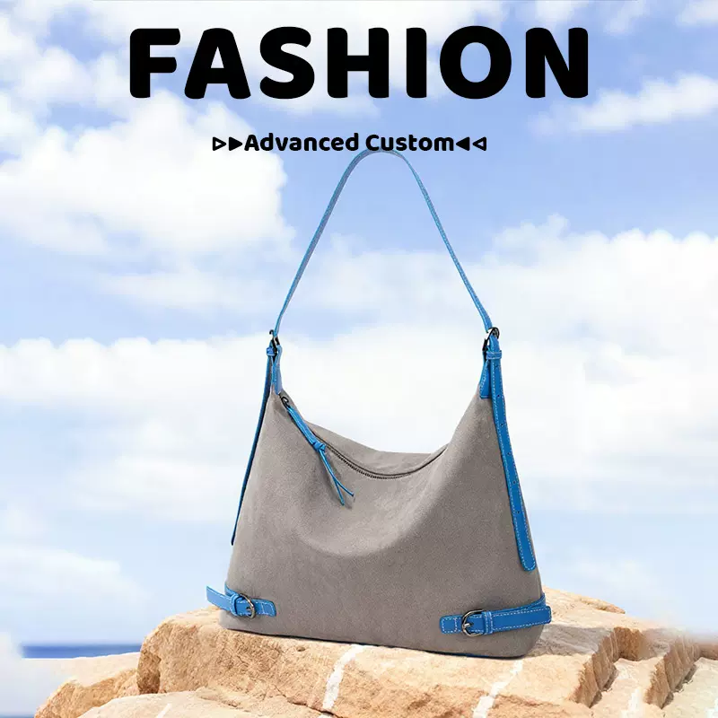 bags新款女包轻奢小众包包韩国小众麂皮女大容量手提斜挎单肩包