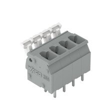 *德国8极PCB接线端子2.5mm²焊针间距5.08mm灰色255-408
