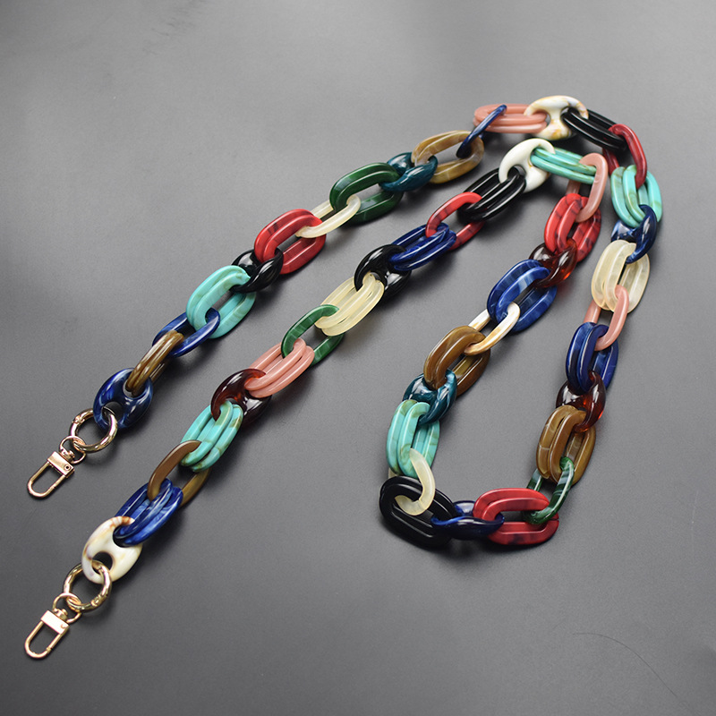 DIY acrylic bag chain mixed colorful bag chain all fashion ins fashion beauty bag shoulder strap bag belt